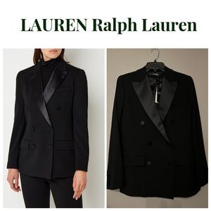 Ralph Lauren luxury satin black blazer